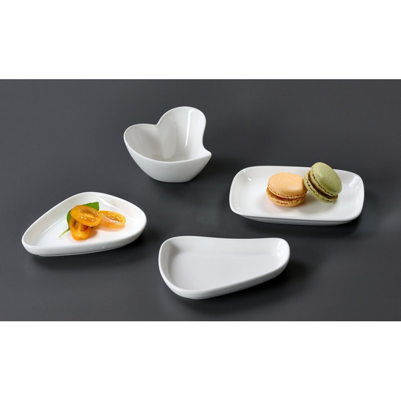 Ritzenhoff & Breker coupelle sauce triangulaire, blanc, porcelaine, 125×90×15 mm
